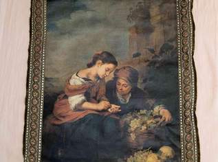Wandbild / Wandteppich - Bild Murillo - Die kleine Obsthändlerin, 59 €, Haus, Bau, Garten-Geschirr & Deko in 4675 Weibern